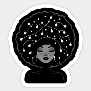 Afro Girl Shiney black Woman Sticker